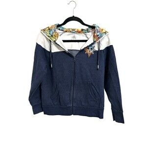 Disney Jacket Womens Size Medium Walt Disney Compass Full Zip Hooded Sweater
